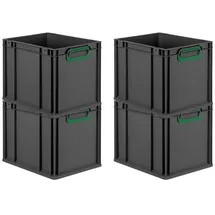 Proregal Eurobox NextGen Color 32 x 30 x 40 cm 4-tlg. schwarz/grün