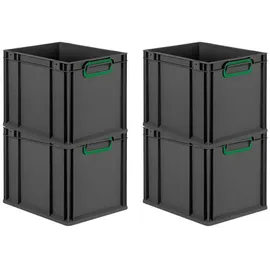 Proregal Eurobox NextGen Color 32 x 30 x 40 cm 4-tlg. schwarz/grün