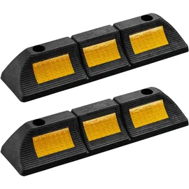 Wiltec Radstopper 47,5 x 12 x 8 cm 2x Einparkhilfe aus Gummi