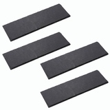 Novaliv 4x Schieferplatten I rechteckig I 20x15x0,5 cm I Sushi Servier Set Servierplatte schwarz Steinplatte Slate Plate Käsebrett