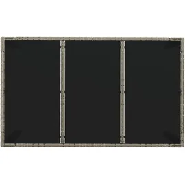 vidaXL 7-tlg. Garten-Essgruppe mit Kissen Grau Poly Rattan