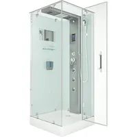 AcquaVapore Komplettdusche rechts 100 x 218 cm weiß Sicherheitsglas D38-20R0