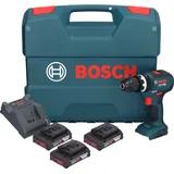Bosch GSB 18V-55 Professional Akku Schlagbohrschrauber 18 V 55 Nm Brushless ) + 3x Akku 2,0 Ah + Ladegerät + Koffer