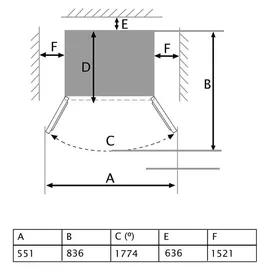 Cecotec Bolero CoolMarket FD 436 French Door (436 l, 1830 mm hoch, Schwarz)