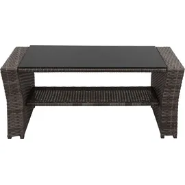 MeXo Polyrattan Lounge-Set 4-tlg. grau/hellgrau