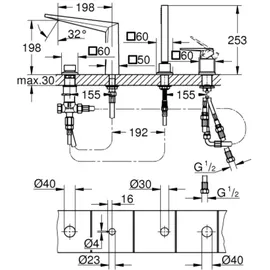 Grohe Allure Brilliant P. C. Hebel mit Rändelstruktur, chrom