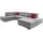 die planbar Wohnlandschaft Polyester U-Form 3-Sitzer Grau