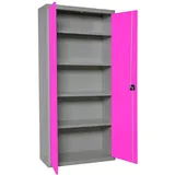 Simonrack Moderner Grau-rosafarbener Metall-schrank