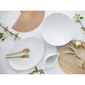 CreaTable Valencia Servier-Set 3-tlg. oval weiß