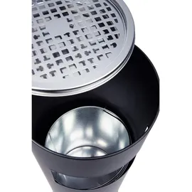 Svita 30L Standaschenbecher Eimer Aschenbecher Mülleimer Ascher 60x25cm Schwarz