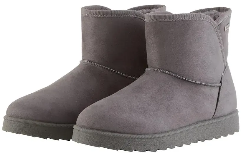 TOM TAILOR Damen Gefütterte Schneestiefel, grau, Uni, Gr. 40
