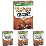 Nestlé CLUSTERS Schokolade, Cerealien aus 59% Vollkorn, mit Schokolade & Mandeln, enthält Vitamine, Calcium & Eisen, 4er Pack (1x330g)