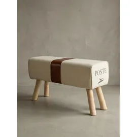 KADIMA DESIGN Turnbock Sitzbank 91 x 51 x 30 cm braun / braun