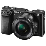 Sony Alpha 6000 [24.3MP, Full HD, 3"] schwarz inkl. AF E 16-50mm 1:3,5-5,6 OSS PZ (SEL-P1650) Objektiv (Wie neu, keine Gebrauchsspuren / mindestens 1 JAHR GARANTIE)