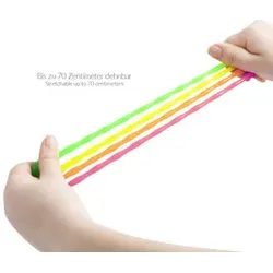 TRENDHAUS Stretch-Schnur Wurm sortiert 959348 4-fach