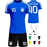 Deutschland Trikot Kinder Herren Damen WM 2026 Fussball Geschenke Jungen Coole Sachen für Jungs Fußball Trainingsanzug Tshirt EM Shirt geschenk junge 10 jahre Fußballtrikot Mädchen Set IIIII20Fo7IIIII - 134