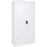 MCW Aktenschrank MCW-H17, Stahlschrank Büroschrank Schrank, 2 Türen abschließbar Metall ~ 185x90x40cm weiß