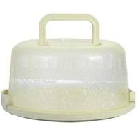 Singeru Kuchenbehälter rund mit Haube Fresh Kuchenbehälter Fresh Tortenglocke Kuchenform Kuchenbox BPA-freier Kunststoff Kuchentransportbox (Grun)