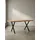 KADIMA DESIGN Computertisch Akazie Standard 140x80 Massivholz Goldbraun-Schwarz Baumkante X-Beine Home Office Kreta Kollektion Kadima Design