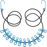 PRO PLUS Wäscheleine elastisch mit 12 Wäscheklammern