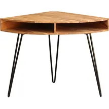 miliboo Eckschreibtisch Akazie massiv / Schwarz