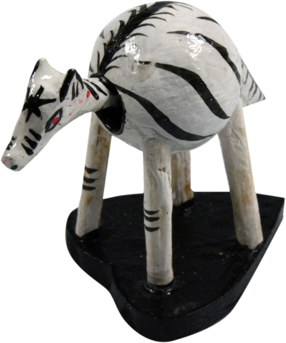 GURU SHOP Wackelkopf Tier, Wackeltier - Zebra 1, Weiß, 6x4x4 cm, Tierfiguren