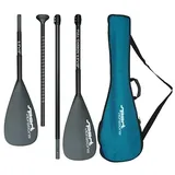 Sport Vibrations® 4 TLG. 100% FullCarbon SUP Paddel inkl. 2.Paddelblatt mit Kajakfunktion- 8'5"x19' Antitwist-Handle - inkl. Quality Paddeltasche