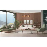 gowoll Polstergarnitur 3 Sitzer Sofa mit Schlaffunktion Mechanismus Schlafsofa Sitzgruppe grün