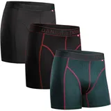 Danish Endurance Sport Boxershorts / 3-Pack - Schwarz, | Schwarz/Rot), | Grün/Lila, - XL