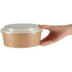 Colpac Recycelbare Einweg Salat Schalen mit Deckel Groß 1300ml ( 150er Pack)