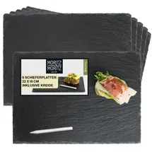 Moritz&Moritz MoritzundMoritz Schieferplatten Thyme 1663 22 x 16cm, Servierplatten, Set, 6 Stück