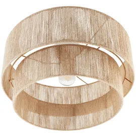 Tectake tectake® Deckenleuchte Lignea Lux aus Jute Boho-Stil 40W - braun