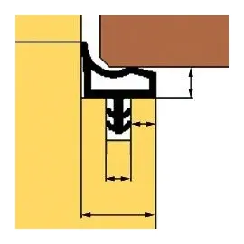 TRELLEBORG Zimmertürdichtung L3002 100 Stk