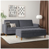 Dorel Home 3-Sitzer »Presley«, Sofa mit Bett-Funktion und verstellbarer Rückenlehne grau