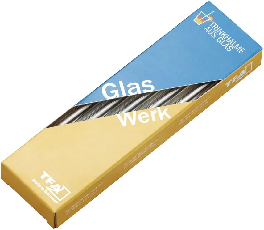 Preisvergleich Produktbild Trinkhalme/ Strohhalme aus Glas, Ø 10mm, Länge 23cm