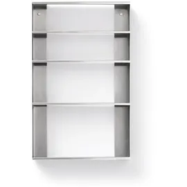 Form and Refine Taper Wandregal 65,5 x 40 x 9 cm Silber