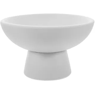 Luxshiny Keramik Obstschale Mit Fuß - Elegantes Serviertablett FüR FrüChte, Snacks Und Desserts - Weiß - Ideal FüR KüChe, Partys Und Restaurants