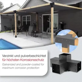 SOTech Mittelverbinder 90 x 90 mm 4-Wege-Verbinder