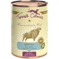 Terra Canis Classic 400g Dose Hundenassfutter 6 x 400 Gramm Büffel mit Hirse, Tomate & Papaya