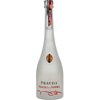 Pravda Vodka Peach 0,7l 37,5% Vol - Polnischer Wodka mit Pfirsicharoma Glasflasche