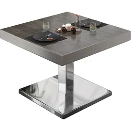 GGM Möbel Bistro Loungetisch 70 x 70 x 41 cm Wenge/Edelstahl