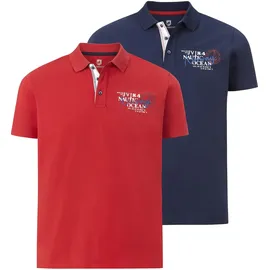 Jan Vanderstorm Doppelpack Poloshirt DAGFINN rot dunkelblau- 76/78