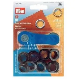 Prym Ösen und Scheiben 14mm, brüniert