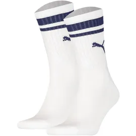 Puma Unisex Sport-Socken 2er Pack Weiß/Blau 39-42