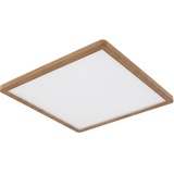 GLOBO - Deckenpanel Deckenlampe Deckenleuchte LED Panel Badezimmerlampe Badleuchte, IP44 Backlight Memoryfunktion 3 Stufen, Holzoptik opal, 24W