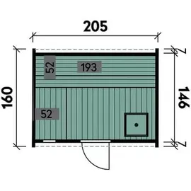 Wolff Finnhaus Saunafass Mini 160 naturbelassen Rot Bausatz zur Selbstmontage