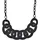 Steuer Modeschmuck Collierkette Metallcollier schwarz matt