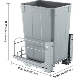 Vevor ausziehbarer Mülleimer 35 Qt Schwarz