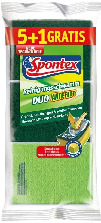 Spontex Duo Anti-Fett Reinigungsschwamm 5+1 Gratis