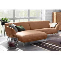 Ecksofa GUTMANN FACTORY "Venezuela", braun (cognac), B:280cm H:80cm T:170cm, Sofas